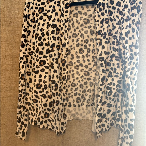 LOFT Leopard Print Knit Top - Picture 1 of 4